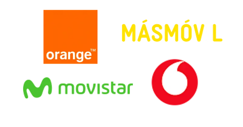 Main Spanish mobile operators brands