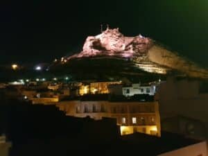Santa Barbara Castle Alicante at Night